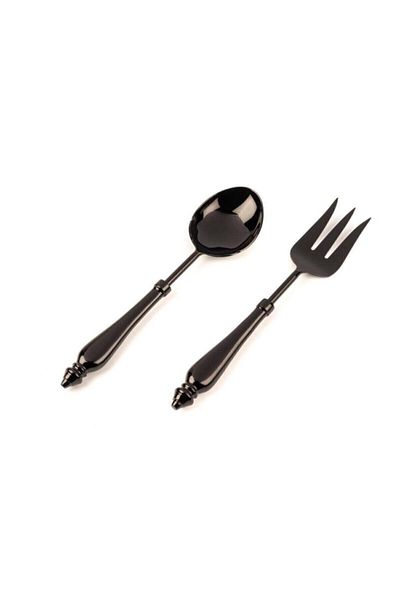 Mikasa Moor Black 2-Piece Salad Serving
