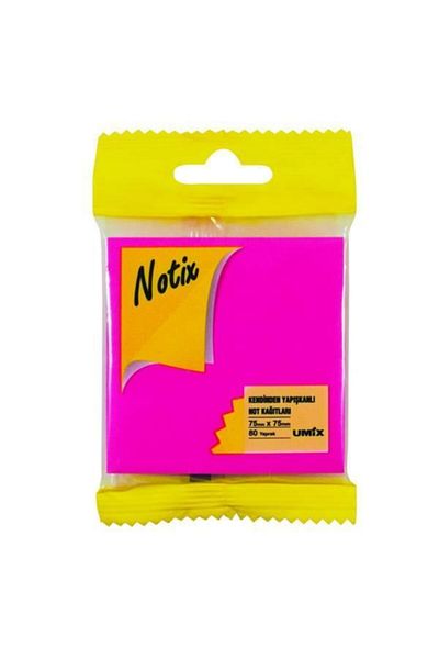 Notix ورق ملاحظات لاصق 75x75 مم 80 Yp وردي نيون