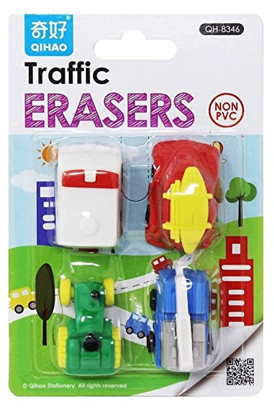 pekars ممحاة لعبة المرور 1 حزمة 4 قطع