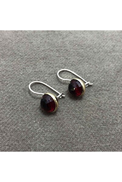 Midyat Nurtaş Gümüş Yakut Taşlı Otantik Gümüş Kadın Küpe