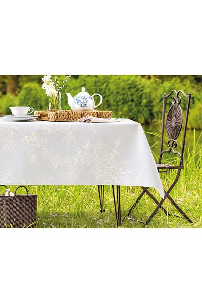 Madame Coco Jannie PVC Tablecloth - Gray - 140x200 Cm