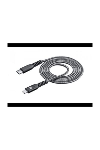 Cellular Line Tetra Force Usb-c - Apple Lightning 1.2mt. Kevlar Kablo Siyah -...