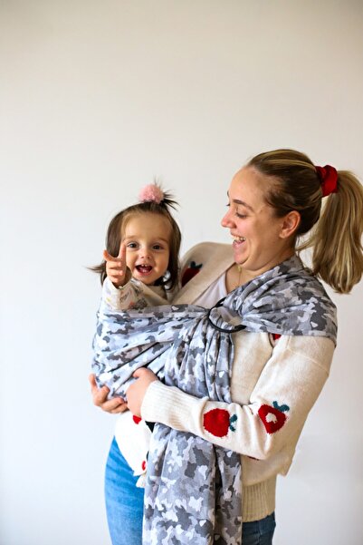 ZuBu Halka Sling Bebek Taşıma Şalı Kanguru Anakucağı Babysling Organik Pamuk ...