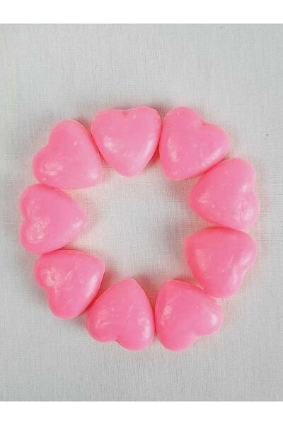 YUNA صابون معطر على شكل قلب، عبوة من 10 قطع، صابون صغير وردي اللون مقاس 2×2 سم