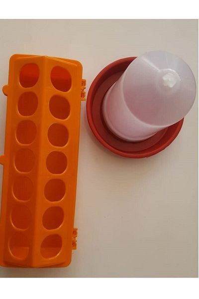 TEKPLAST Chick Feeding Bowl 30 Cm & Chick Drinker 0.8 Lt