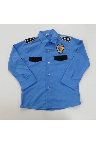 Yonca Çocuk Costum de poliție pentru cămașă pentru copii între 2-10 ani