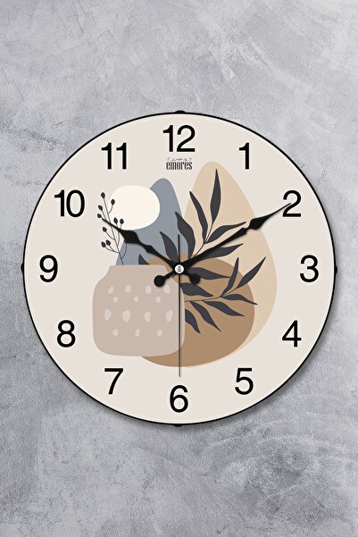 EMORES 36 Cm Dekoratif Gerçek Cam Bombe Sessiz Mekanizma Duvar Saati