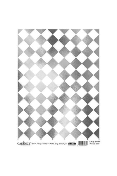 Cadence Silver Foil Brass Decopage Paper Model:022
