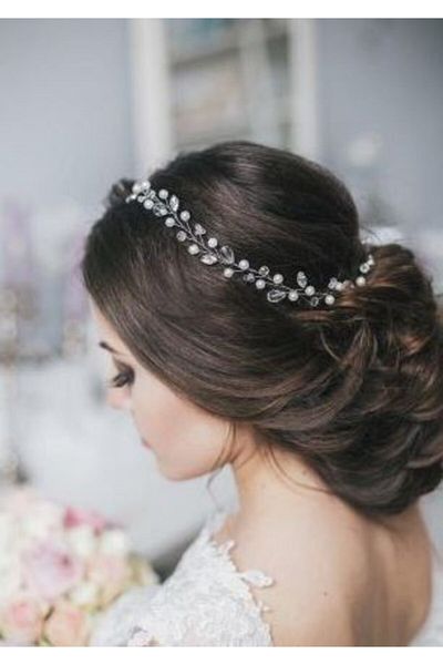 Yumak Dekor Grup Bridal Hair and Turban Accessory with Pearls and Stones [Wedding Nian Promise Henna Wedding Buckle T30