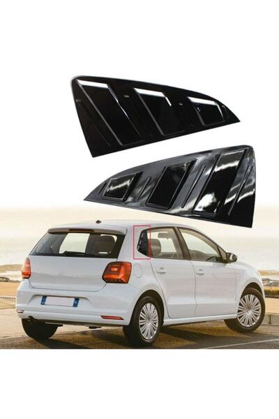 Carmind Vw Polo Kelebek Cam Vizörü Piano Black 2011-2018