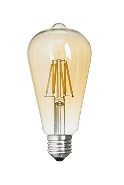 Genel Markalar Global K2 Kes615 8w E27 2700k Sarı Flamanlı Rustik Led Ampul
