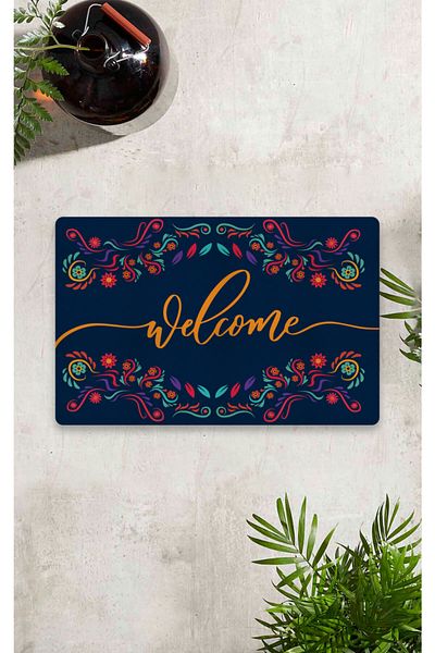 Vagonik Digital Printed 50x70cm Decorative Multi-Purpose Indoor and Outdoor Door Mat