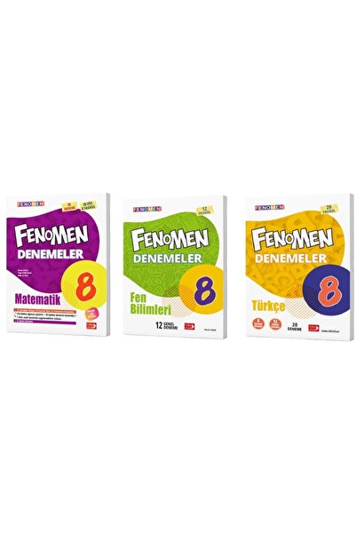 Fenomen Kitap Fenomen 8. Sınıf Lgs Matematik-fen-türkçe Deneme 3 Kitap