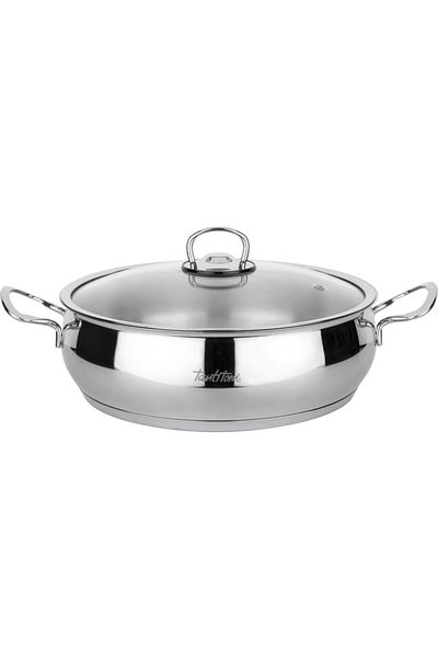 Tantitoni Basic Stainless Steel Shallow Pot 24x8.2cm