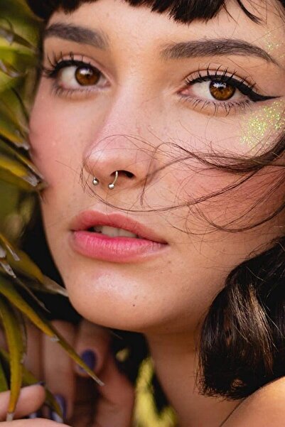 ÇELİKONLİNE Paslanmaz Çelik Septum Labret Lip Earlobe Mıknatıslı Top Ve Ok Başlı Sahte Fake Piercing