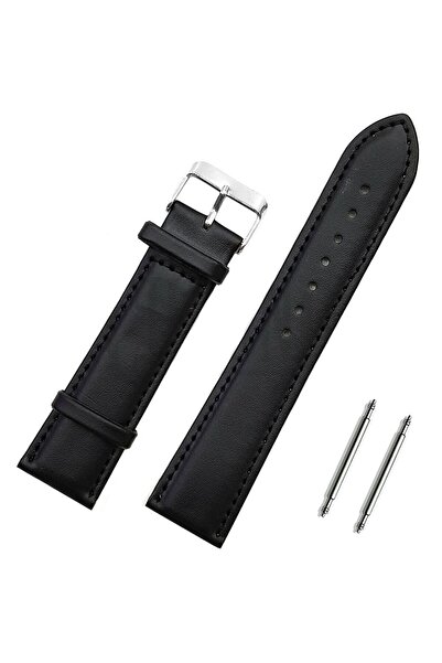 onlinekordon 24mm Siyah Deri Saat Kordonu Antialerjik Kayış