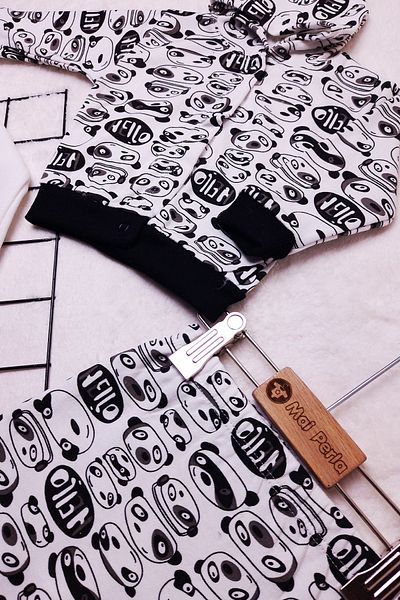 Mai Perla Panda Patterned 3-Piece Unisex Baby Set