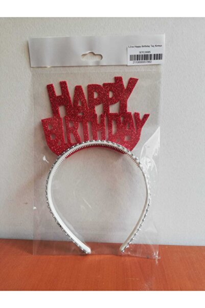 Cadde Süs Χαρούμενα γενέθλια Γραπτό Κόκκινο Χρώμα Glitter Party Crown