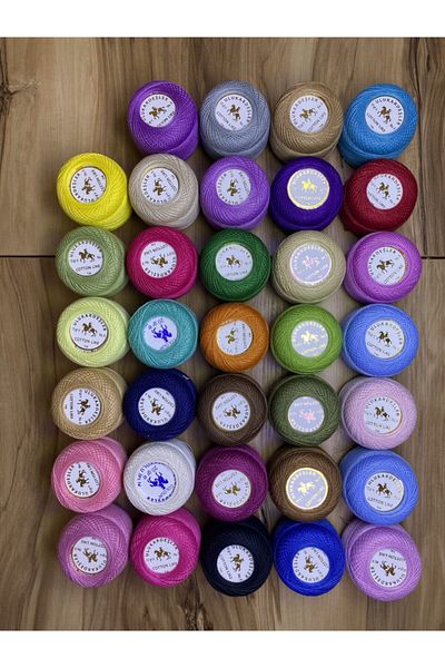 Fırfır Tuhafiye Ulukardeşler Silky Way Cotton Like Etamine Cross Stitch 34 Pieces Thread Set 10 Gr No:8