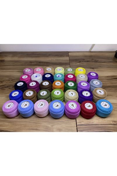 Fırfır Tuhafiye Ulukardeşler Silky Way Cotton Like Etamine Cross Stitch 34 Pieces Thread Set 10 Gr No:8