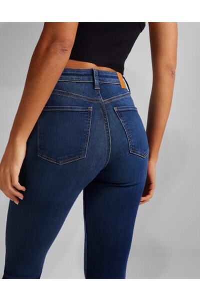 LİMABEL Γυναικείο Sky Blue Spaghetti Jeans Jeans Lycra ψηλόμεσο τζιν