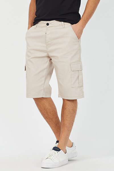 COOL TARZ Ανδρικό μπεζ Cargo σορτς τσέπης Lycra
