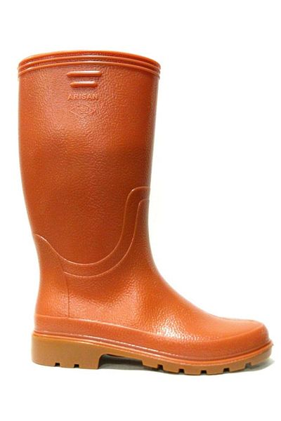 ARISAN Tan Brown Crepe Rubber Boots