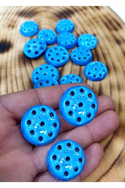 Nev Tasarım 3 Pieces of Nine Eye Syriac Charm Bead Stone