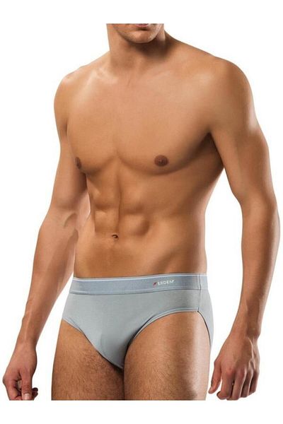 Muraty Men's Erdem Gray Cotton Elastane Slip 3-pack
