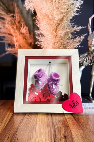 ÖZCANLAR ÇERÇEVE Yenidoğan Kız Bebek Resim Çerçevesi Derinlikli Çerçeve Baby ...