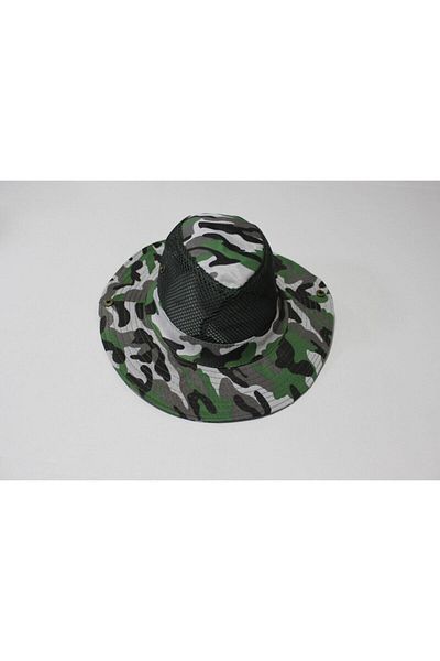 Sepet38 Mesh Cap Camouflage Patterned Green - Black - White