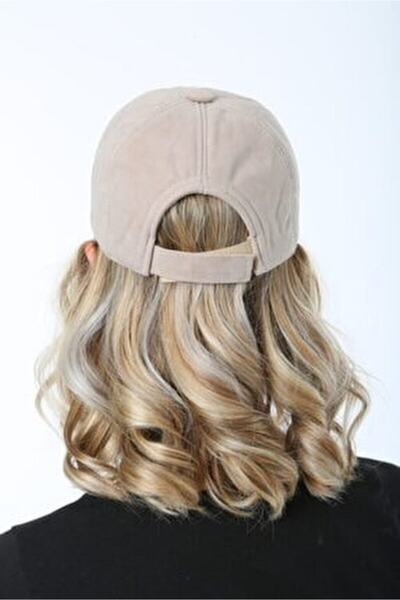 Fertile Unisex Bej Nubuk Süet Ayarlanabilir Kep Şapka