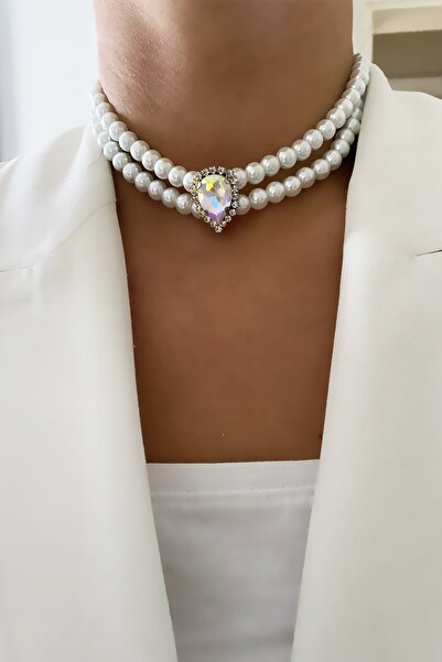 Clare's Store صف مزدوج من اللؤلؤ الزجاجي