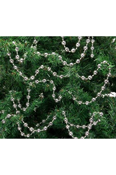 PEMBE MAVİ SÜS Ornament de lanț de argint de Anul Nou 5 metri Ornament de pin de perle Piatra de masă de Crăciun - Ornament de Anul Nou