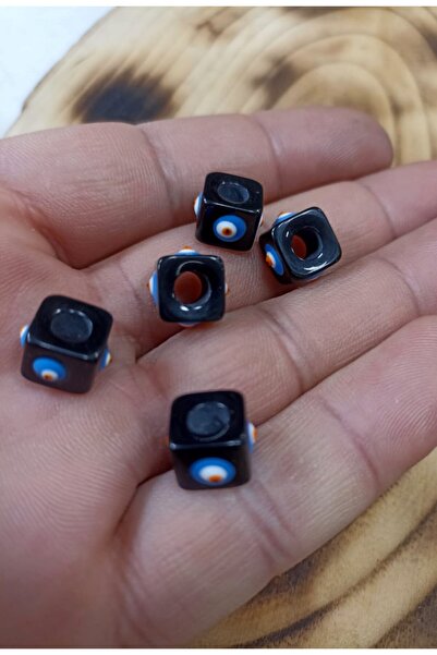 Nev Tasarım 5 Adet Siyah Renk Nazar Avşar Kolye Ucu