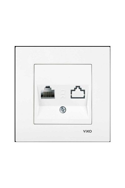 VİKO Brand Karre Model Single Data Socket Frame Included Cream