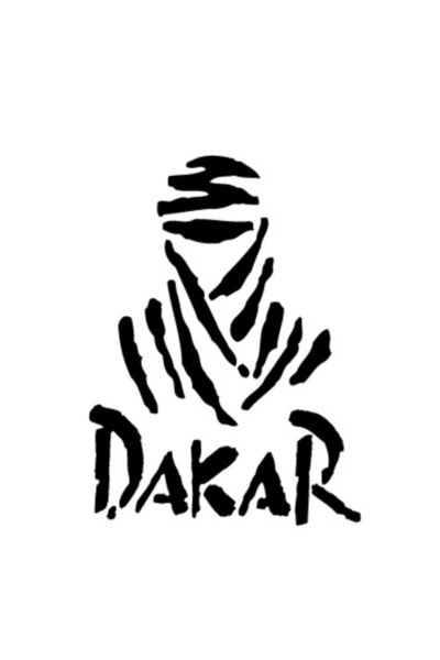 MegaSticker ملصق سيارة داكار رالي نافذة السيارة أسود 14x10 سم