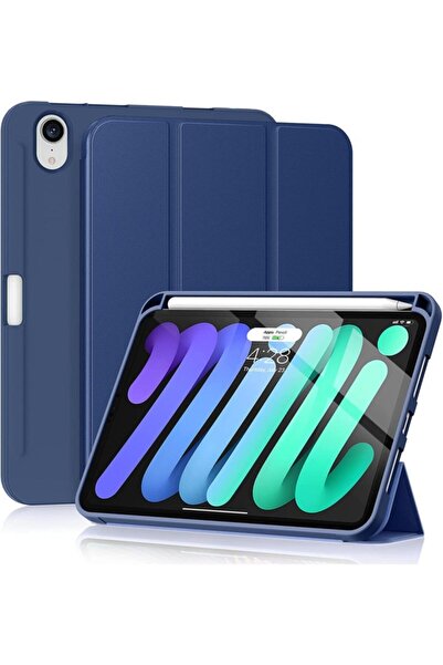 UnDePlus İpad Mini 7 (A17 Pro) Mini 6 Uyumlu Kılıf Kalem Bölmeli Smart Case 2...
