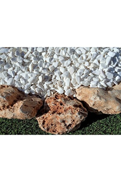 Asenya Dolomit Taş 20 Kg 1-2 Cm Beyaz Dolomit Bahçe Taşı Çakıl Taşı Saksı Taş...