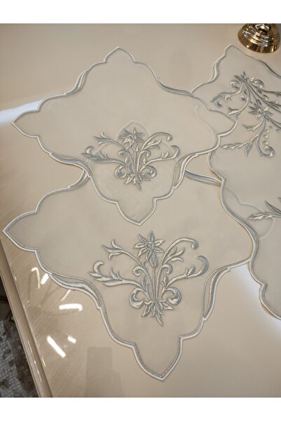 incisecrethome طقم غرفة مكون من 3 قطع من الحرير المطرز بالفضة