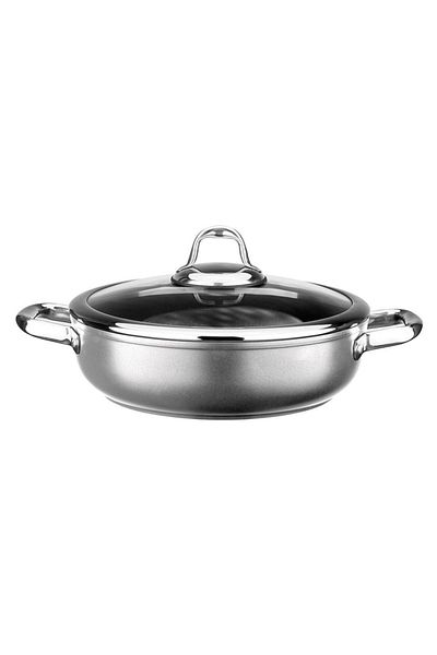 Leggno Titanium 24 Cm Flat Shallow Rice Carnivore Pot with Induction Base