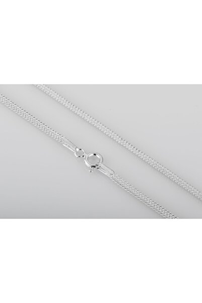 bymissmücevherat 925 Ayar Gümüş Tilki Kuyruğu Örme Kare Model Zincir Kolye 1,...