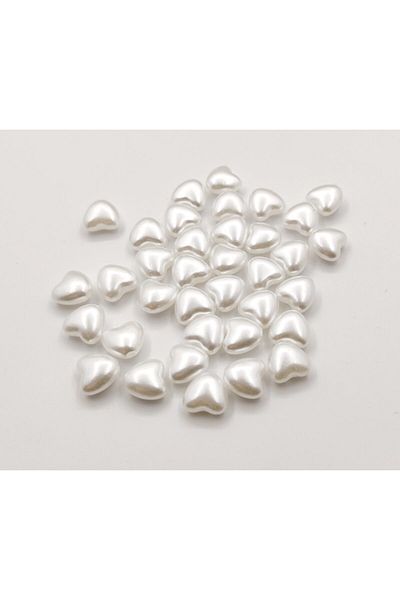 yiğit aksesuar 150 Pieces Pearl Bead Heart Model