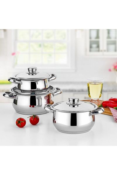 GÜLSANÇELİK Gülsan 6 Piece Cakir Set - Steel Cover