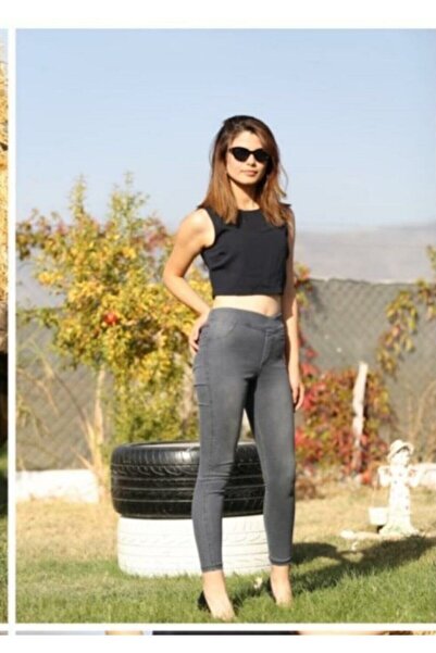 AZEM KOTÇU Women's High Waist Elastic Leggings Jeans