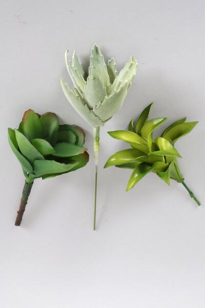 Yapay Çiçek Deposu Yapay Succulent Sukulent Set - 10