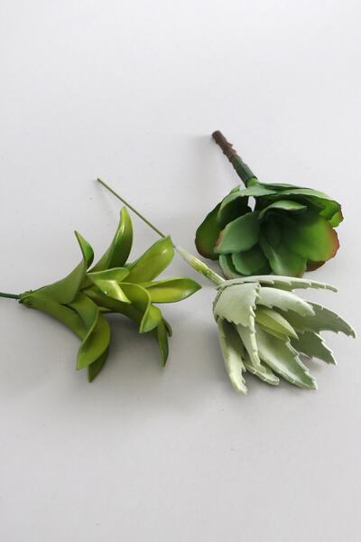 Yapay Çiçek Deposu Yapay Succulent Sukulent Set - 10