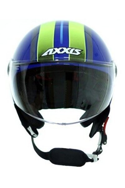 AXXIS Square Flag B7 Gloss Blue Yarım Motorsiklet Kaskı Gloss