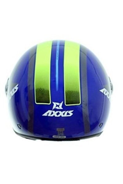 AXXIS Square Flag B7 Gloss Blue Yarım Motorsiklet Kaskı Gloss