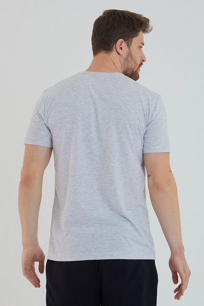 AMAZING CRASH Ανδρικό μπλουζάκι με κοντό μανίκι Karmelanj Basic Crew Neck Slim Fit